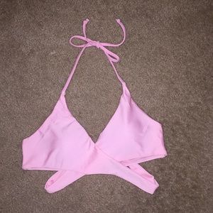 Brand new pink crossover bikini top!